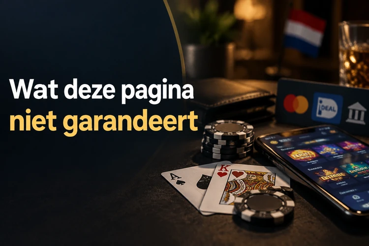Wat deze pagina niet garandeert